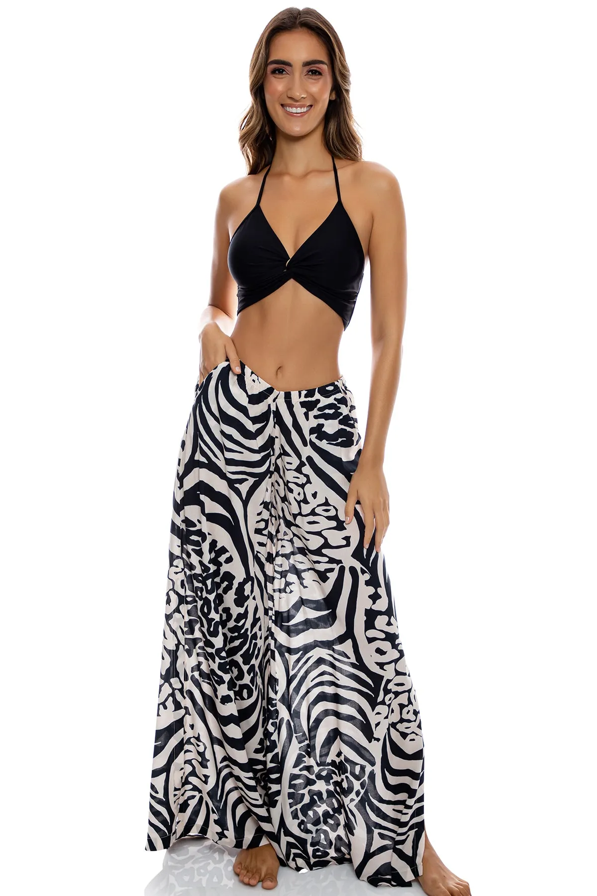 ALL THE SKINS - Open Sides Wide Leg Pant