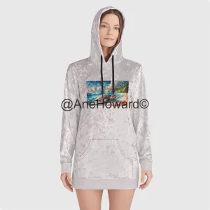 Aloha Sea Turtle velvet hoodie dres Womens Velvet Hoodie Dress