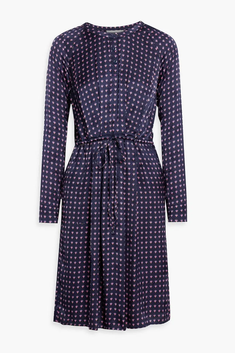American Vintage Blue Gitaka Long Sleeve Dress UK M