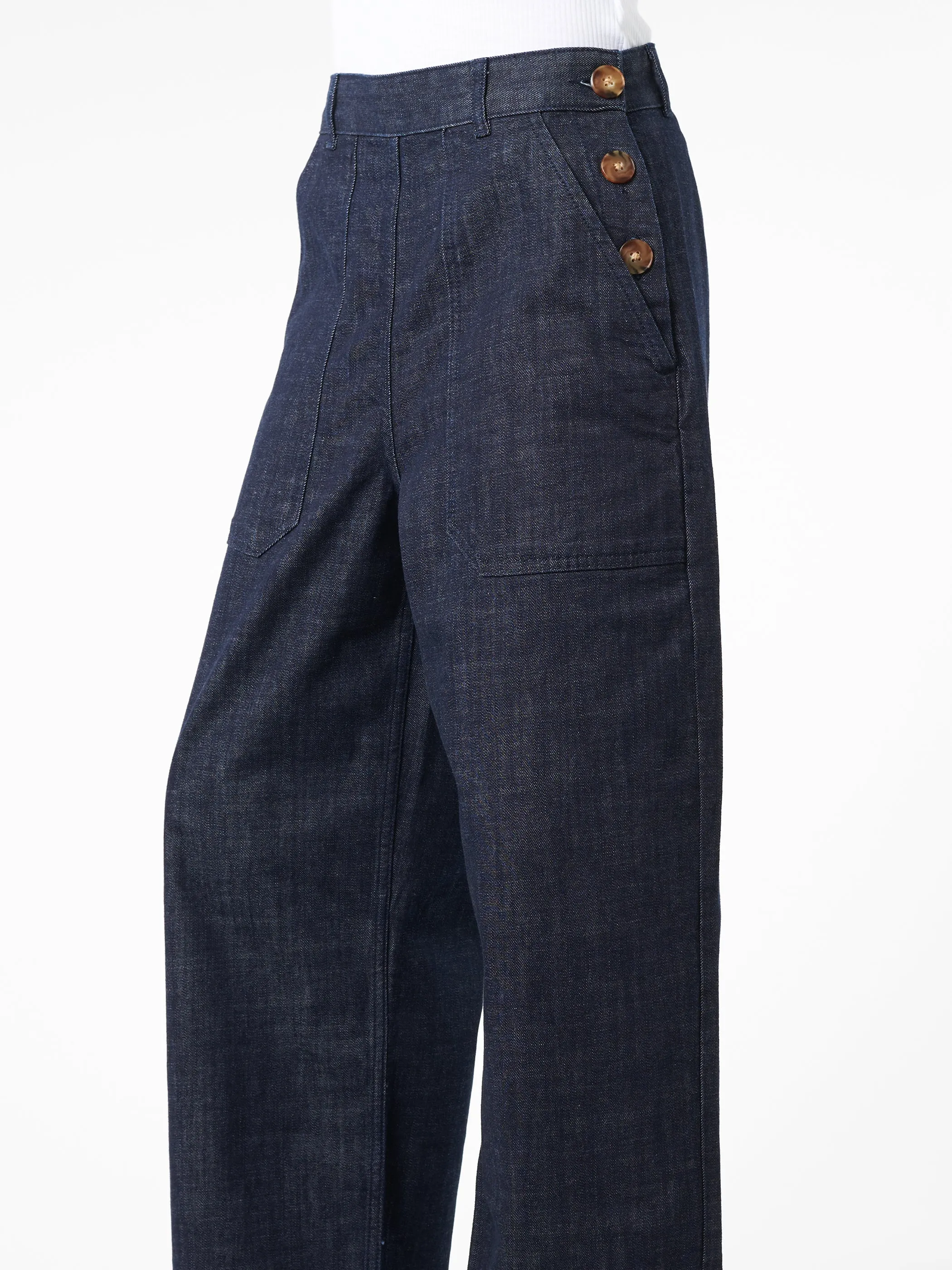 Annie Side Button Denim