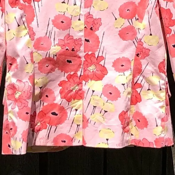 Apostrophe Stretch one button floral blazer size 4