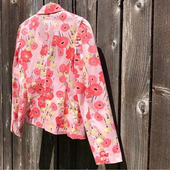 Apostrophe Stretch one button floral blazer size 4