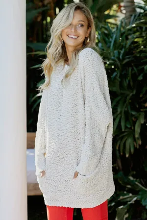 Apricot Winter Break Knit Tunic Sweater