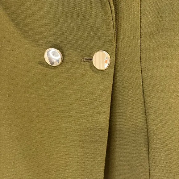 Aritzia Babaton 1-01 Hyde Double Breasted Fitted Cropped Blazer Sz 0 Olive Green