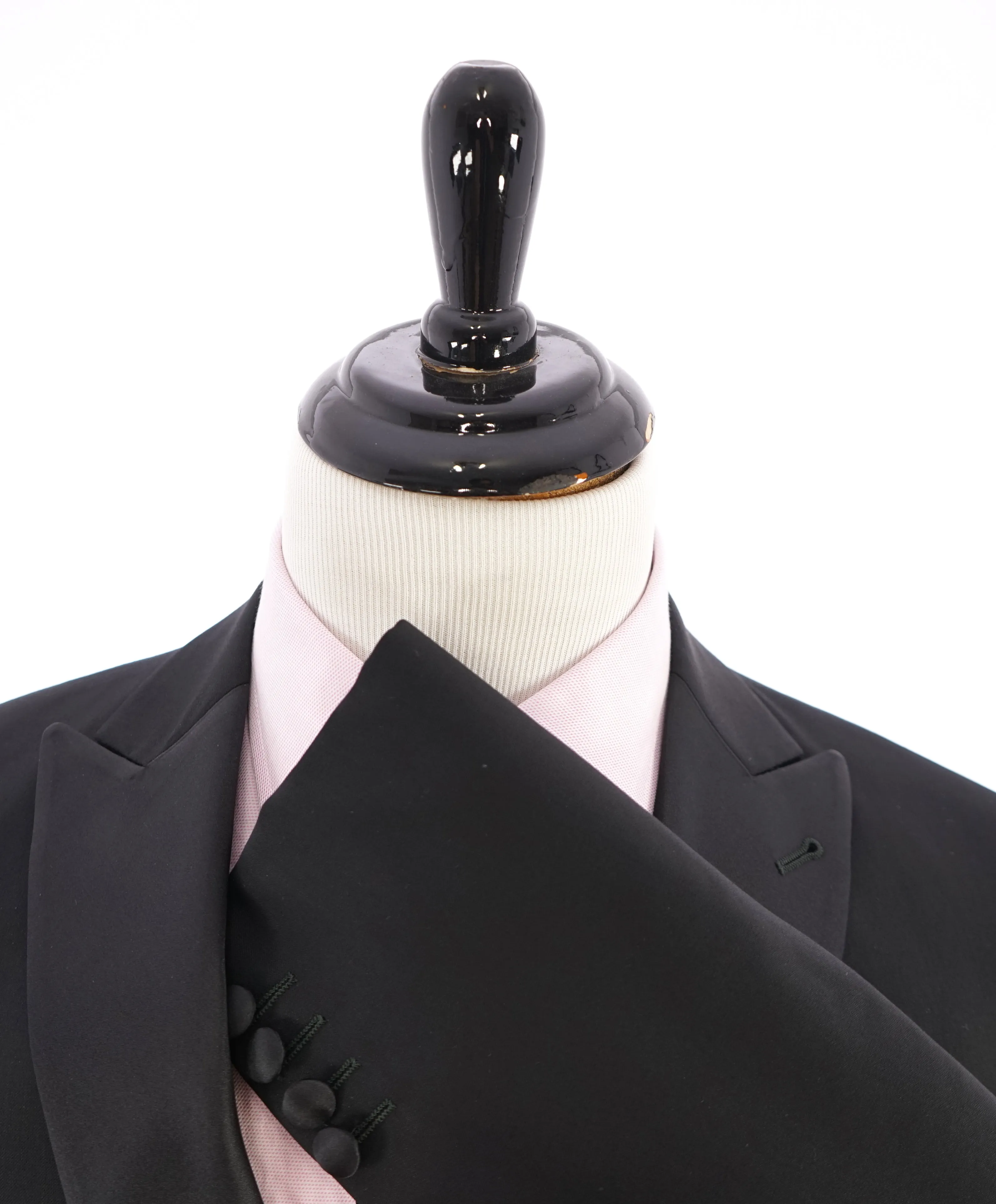 ARMANI COLLEZIONI -  "M Line" Slim Peak Lapel Black Tuxedo Suit - 40R