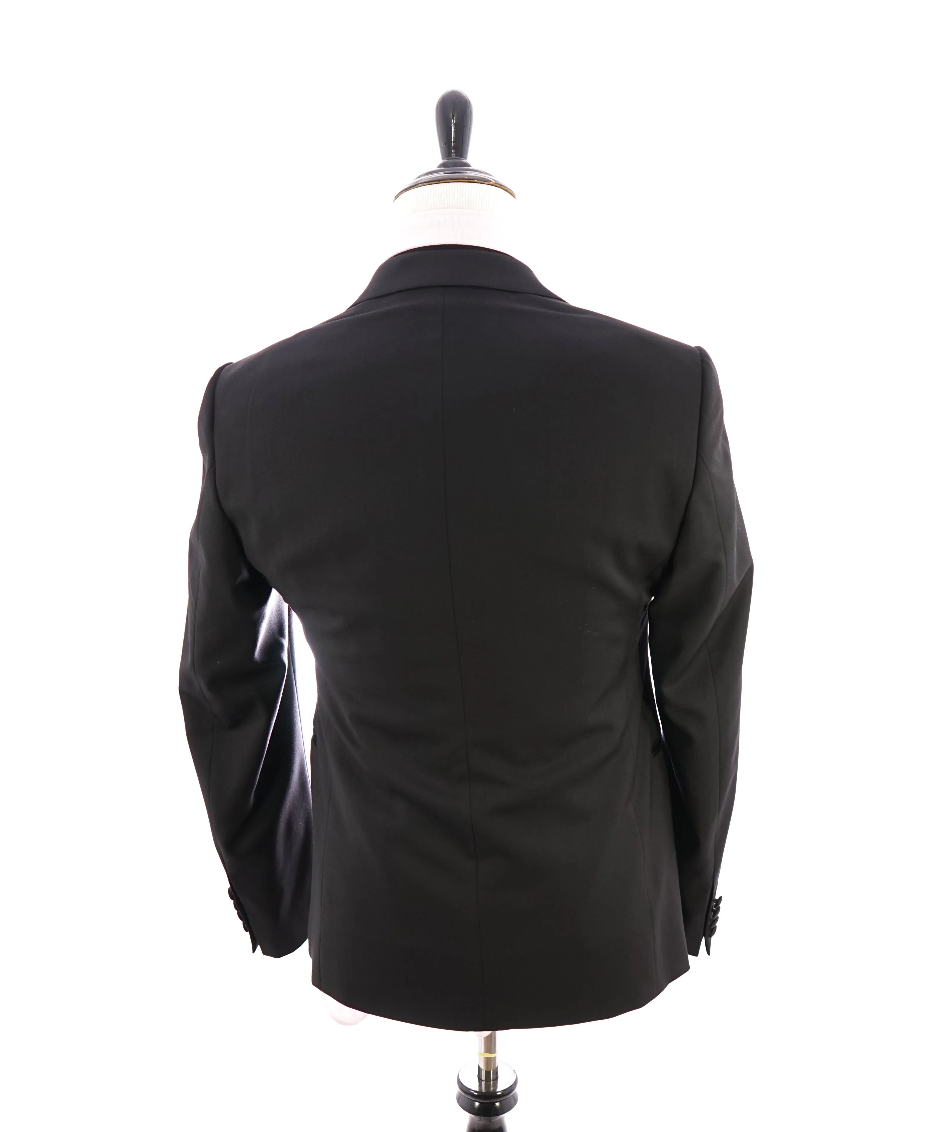 ARMANI COLLEZIONI -  "M Line" Slim Peak Lapel Black Tuxedo Suit - 40R