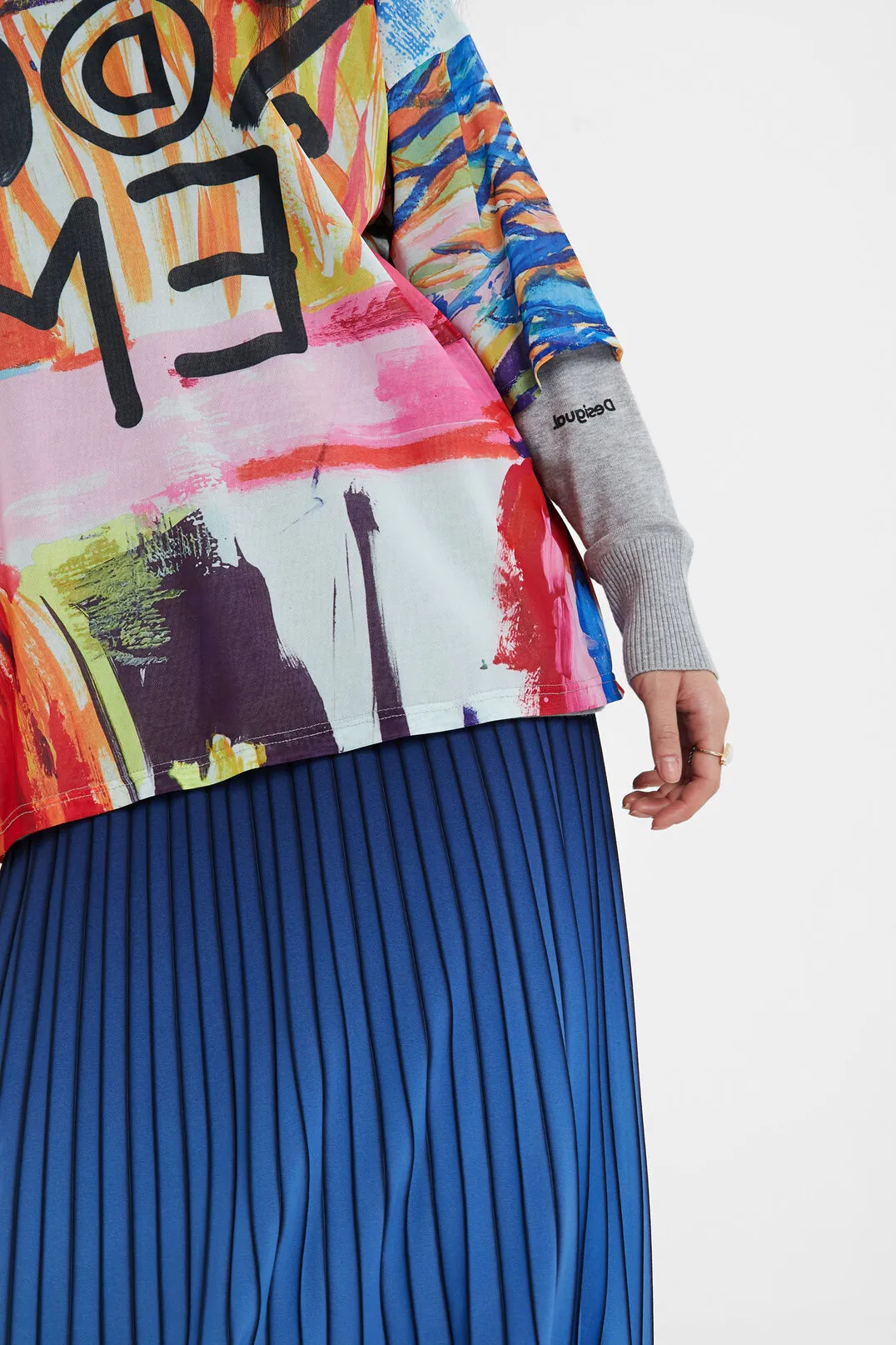 Arty Drop Shoulder Tricot Jumper