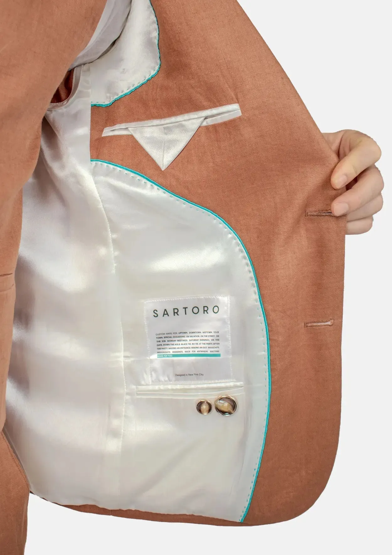 Astor Amber Brown Linen Suit
