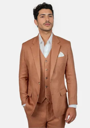 Astor Amber Brown Linen Suit