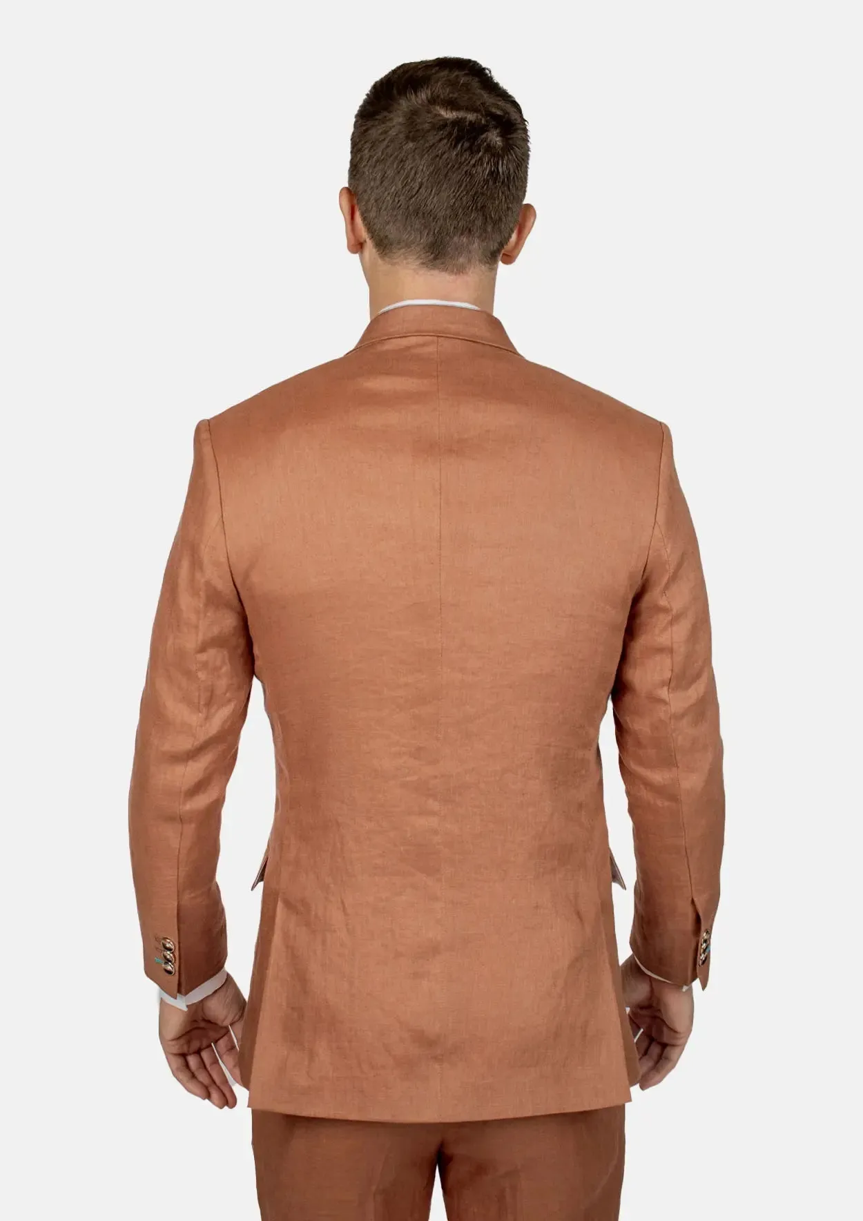 Astor Amber Brown Linen Suit
