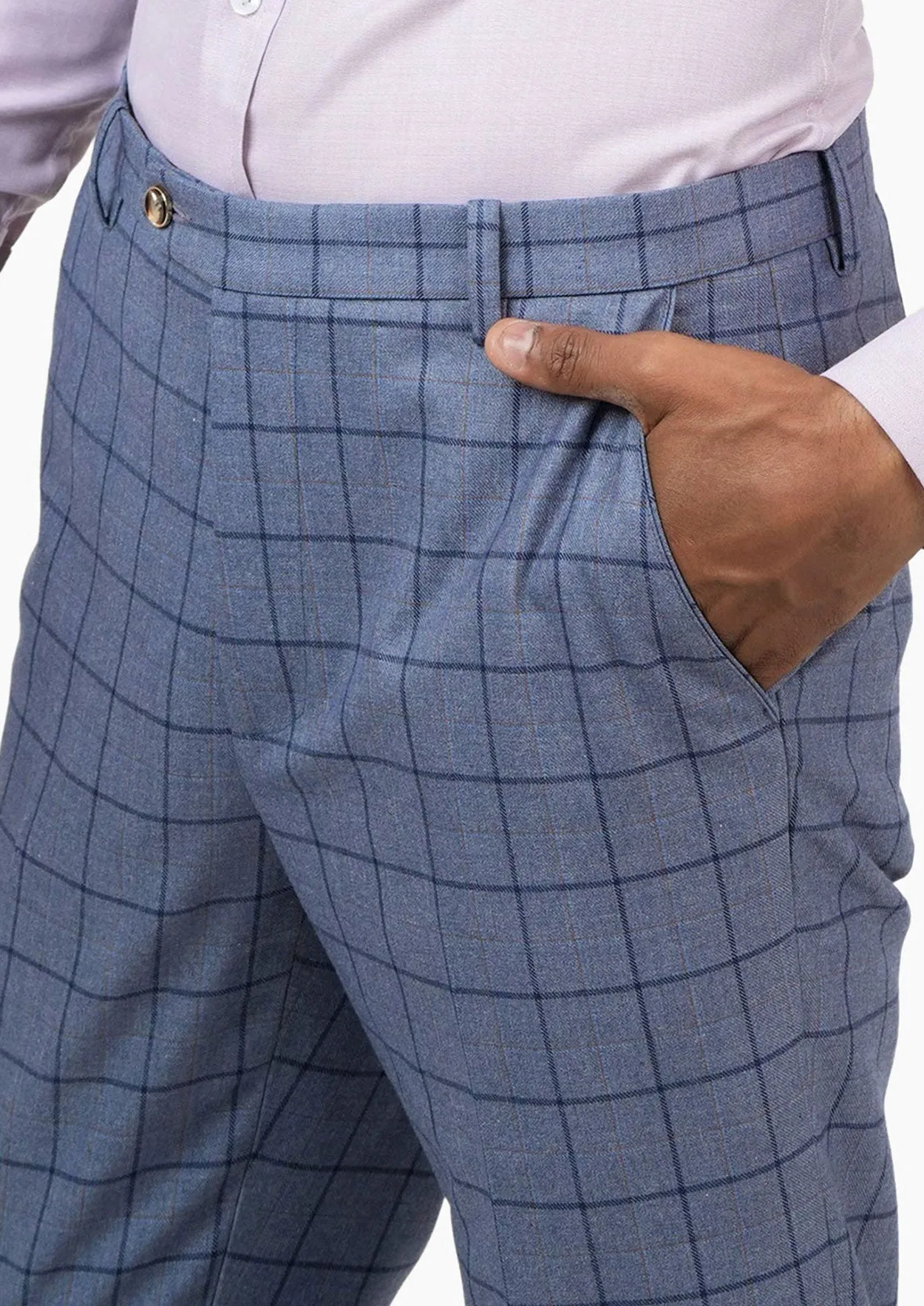 Astor Carolina Blue Windowpane Suit