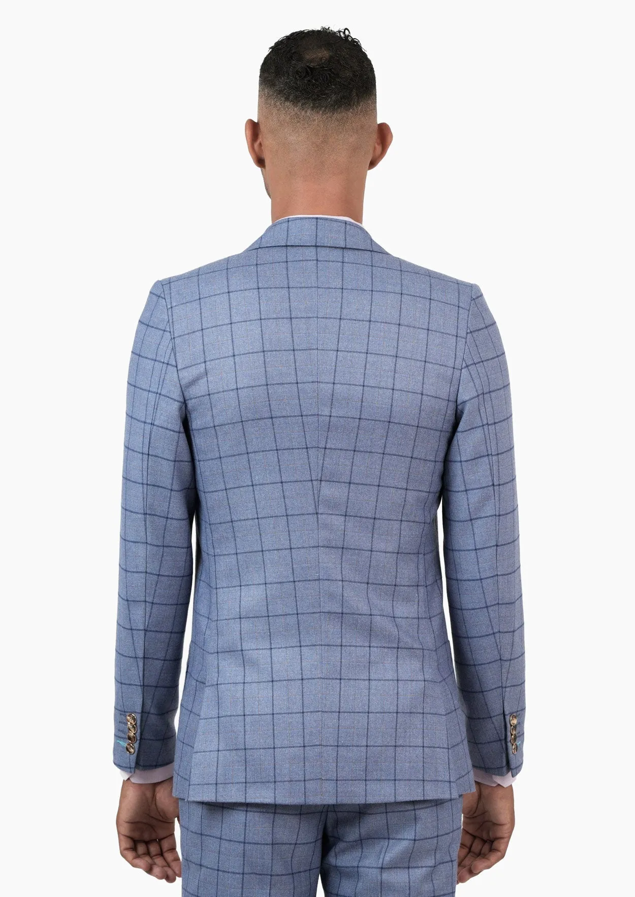 Astor Carolina Blue Windowpane Suit