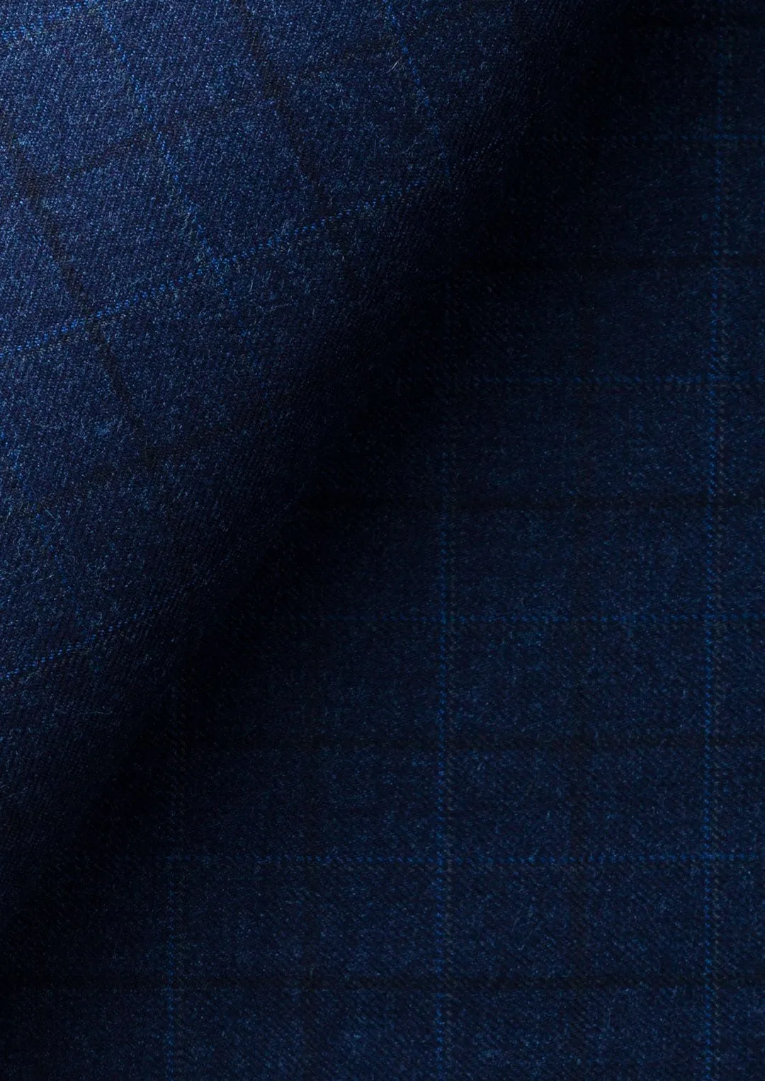 Astor Deep Blue Flannel Windowpane Jacket