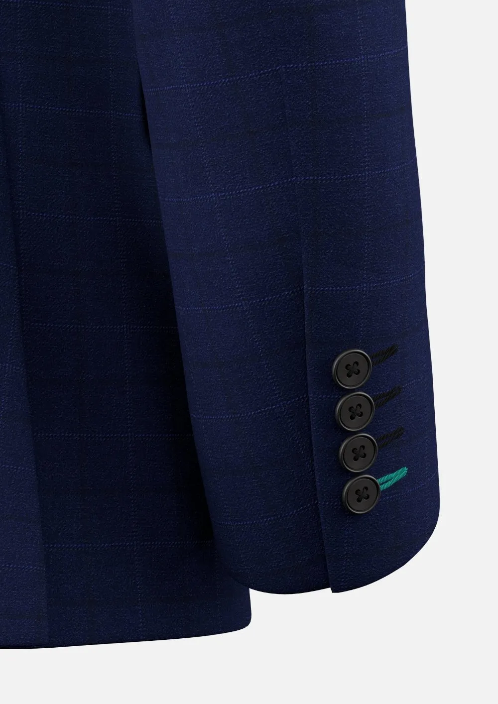 Astor Deep Blue Flannel Windowpane Jacket