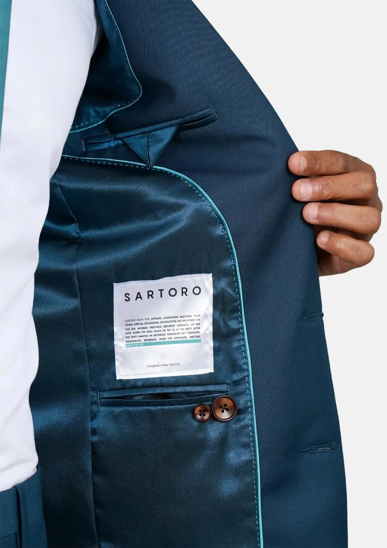 Astor Prussian Teal Twill Jacket