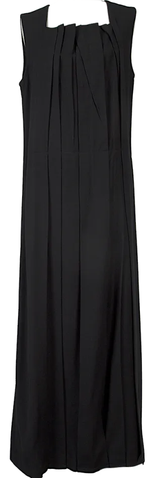 A/T (ATSURO TAYAMA)  JAPAN. Navy Wool Pleated Sleeveless Dress