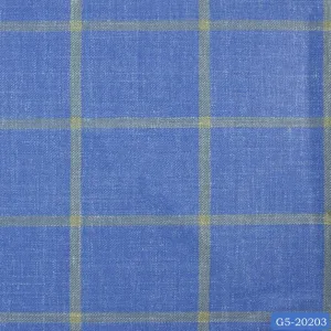 Azure Blue with Light Windowpane Vest