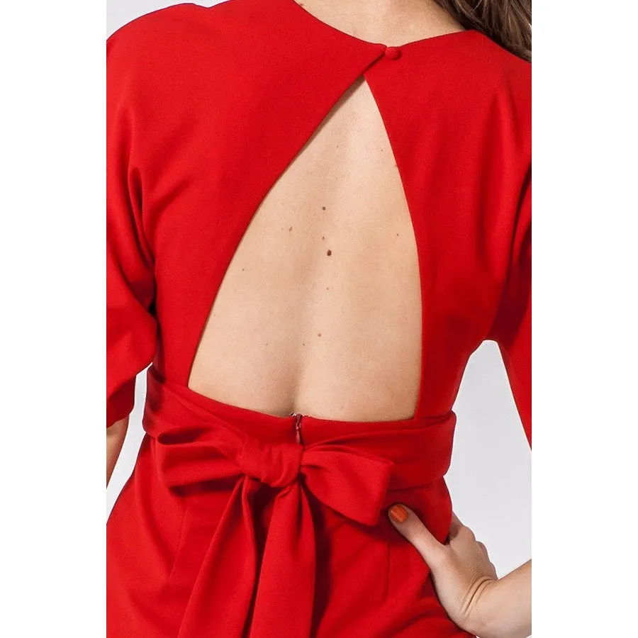 Back in Backless Dress in Rust