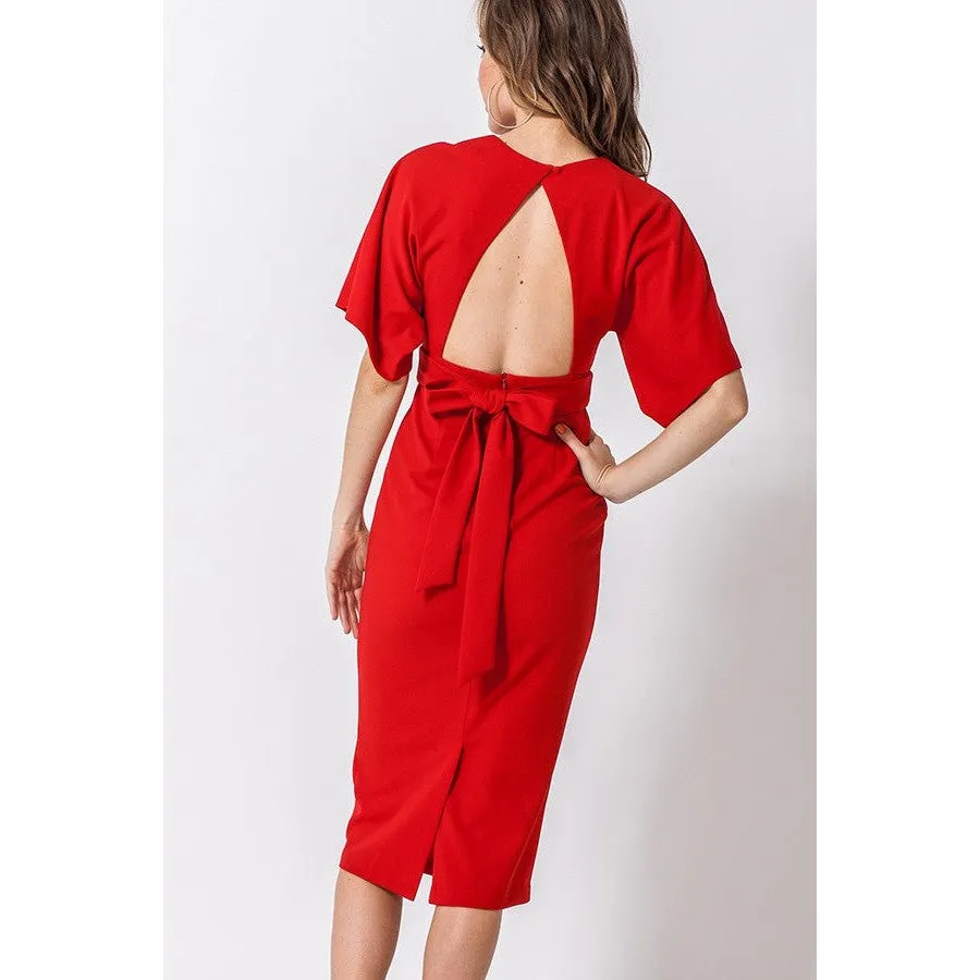Back in Backless Dress in Rust