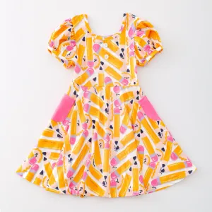 Back to School Pencil Pocket Playwear Dress