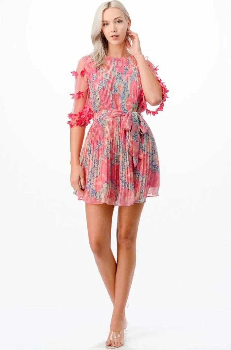 Barbie Pleated Pink Dress
