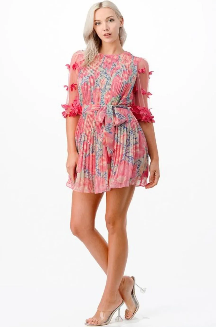 Barbie Pleated Pink Dress