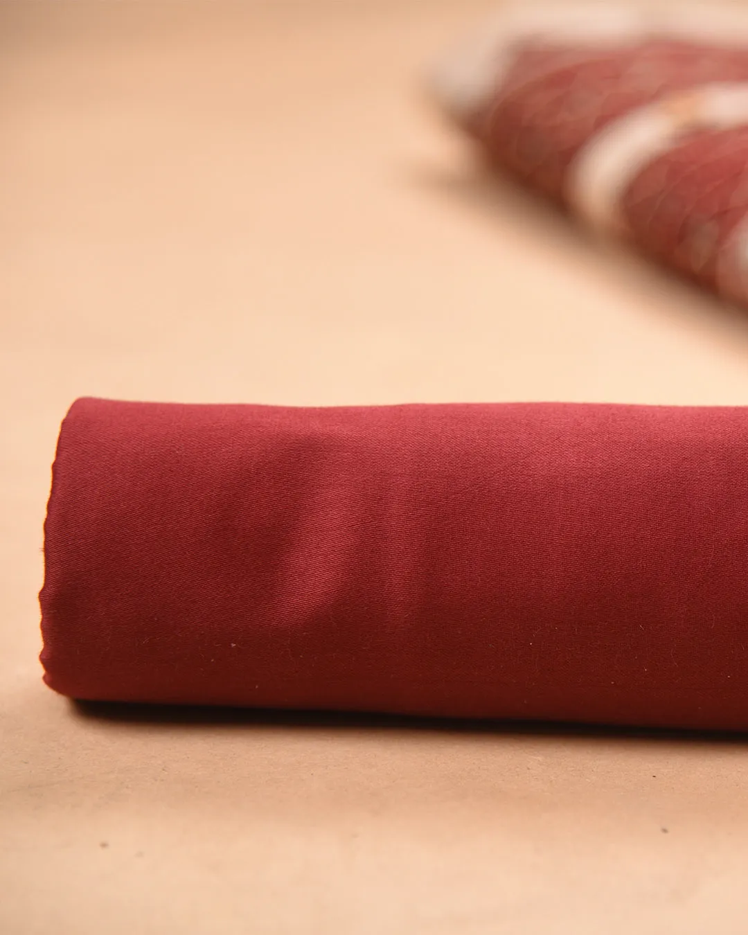 Beige With Maroon Tussar Silk Printed With Embroidery Unstitched Suit Fabric Set With Chanderi Printed Dupatta (Copy)