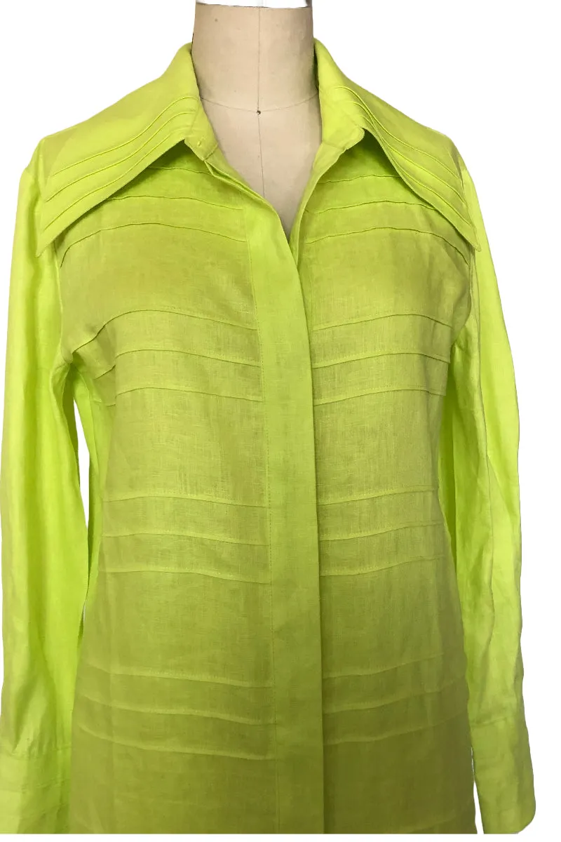 Big Shirt with Tucking Details and Classic Pant Suit (Citrus) - Style # 2303PK