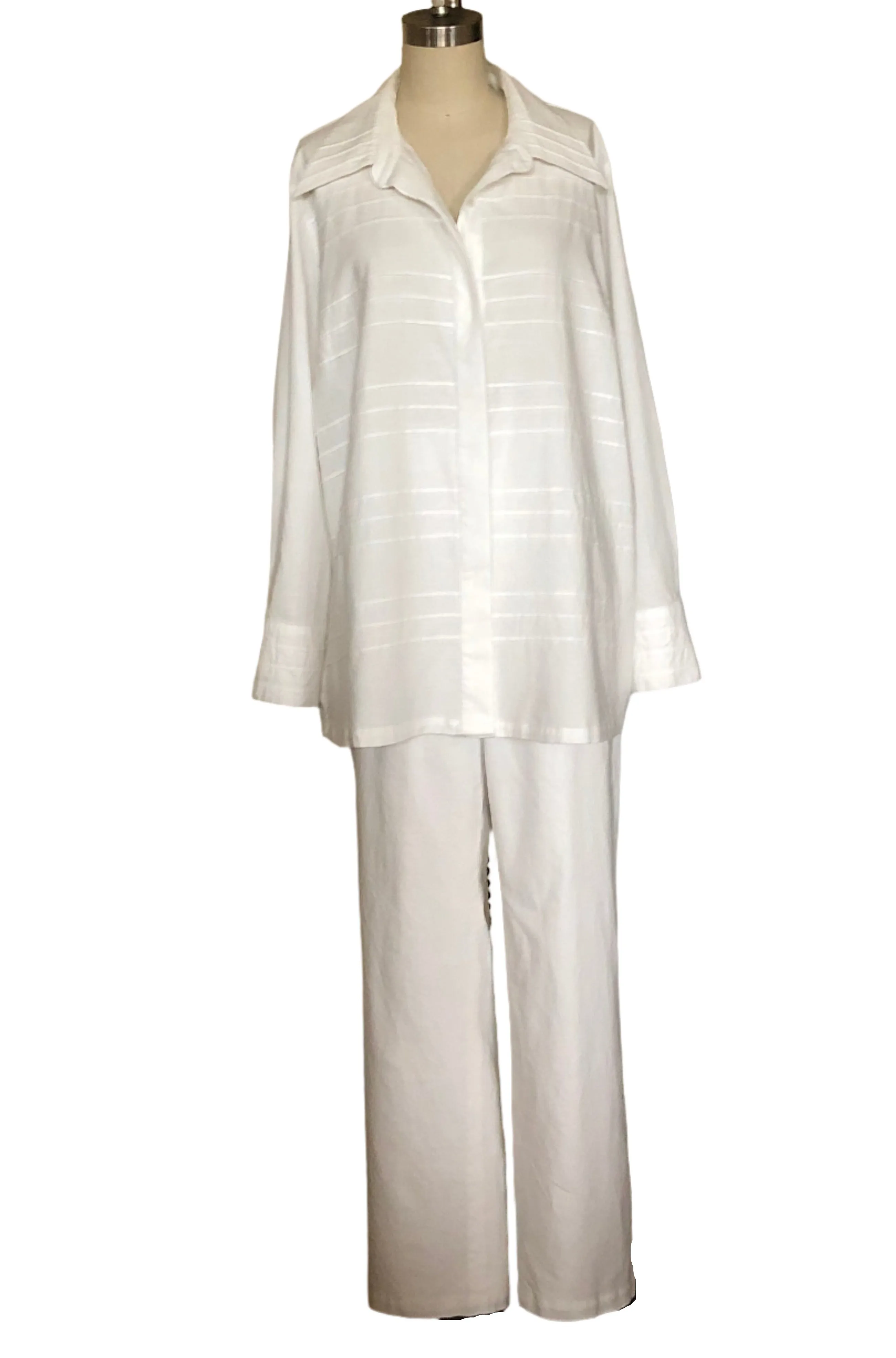 Big Shirt with Tucking Details and Classic Pant Suit (Citrus) - Style # 2303PK