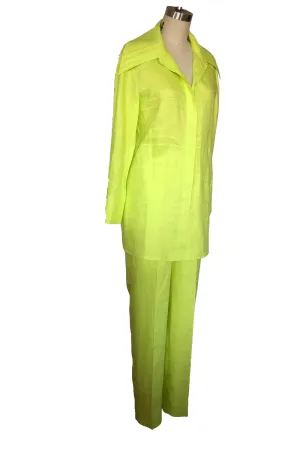 Big Shirt with Tucking Details and Classic Pant Suit (Citrus) - Style # 2303PK