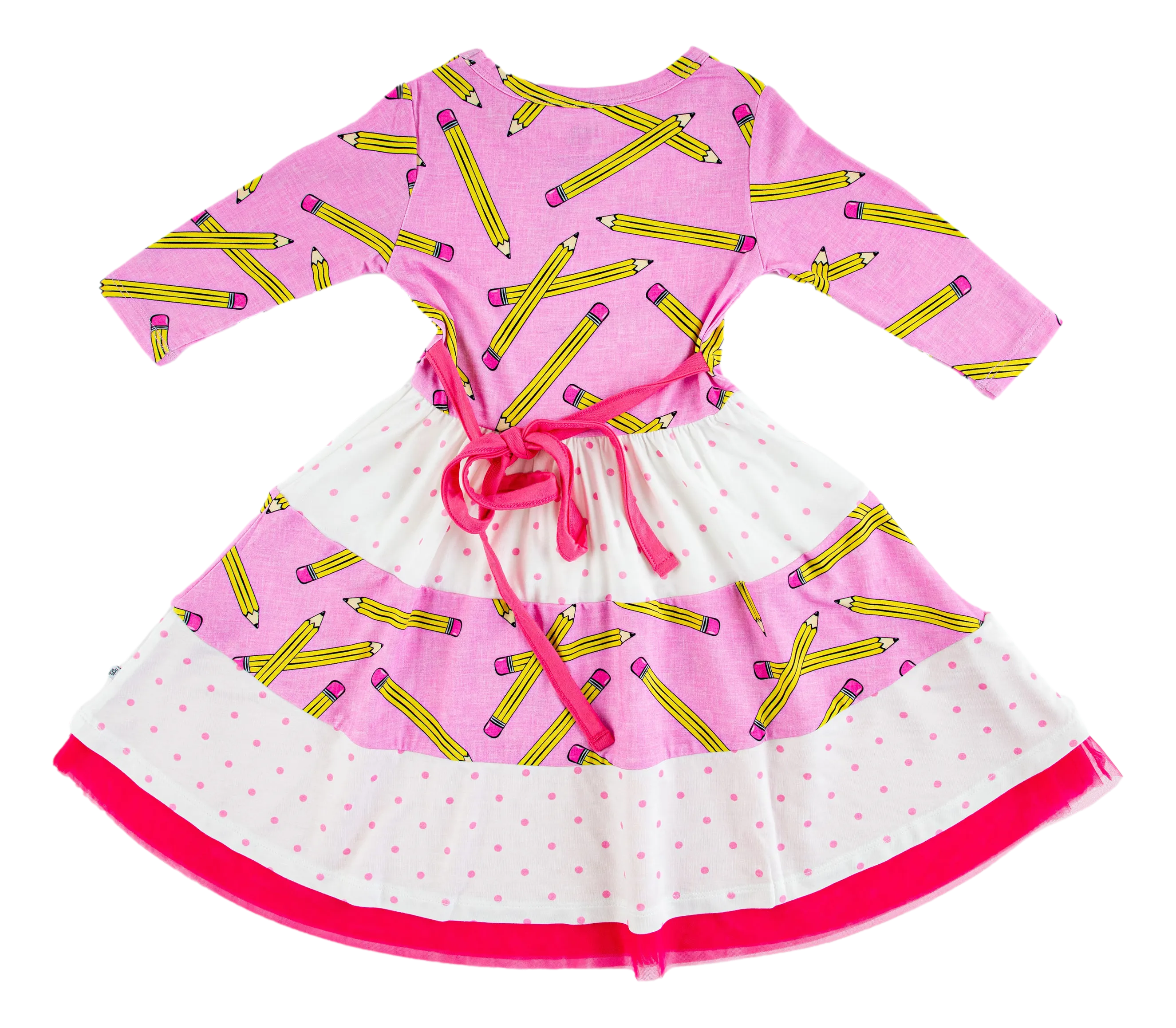 Birdie Bean Grace/Marie Pink Pencils Back to School Girls Birdie Dress