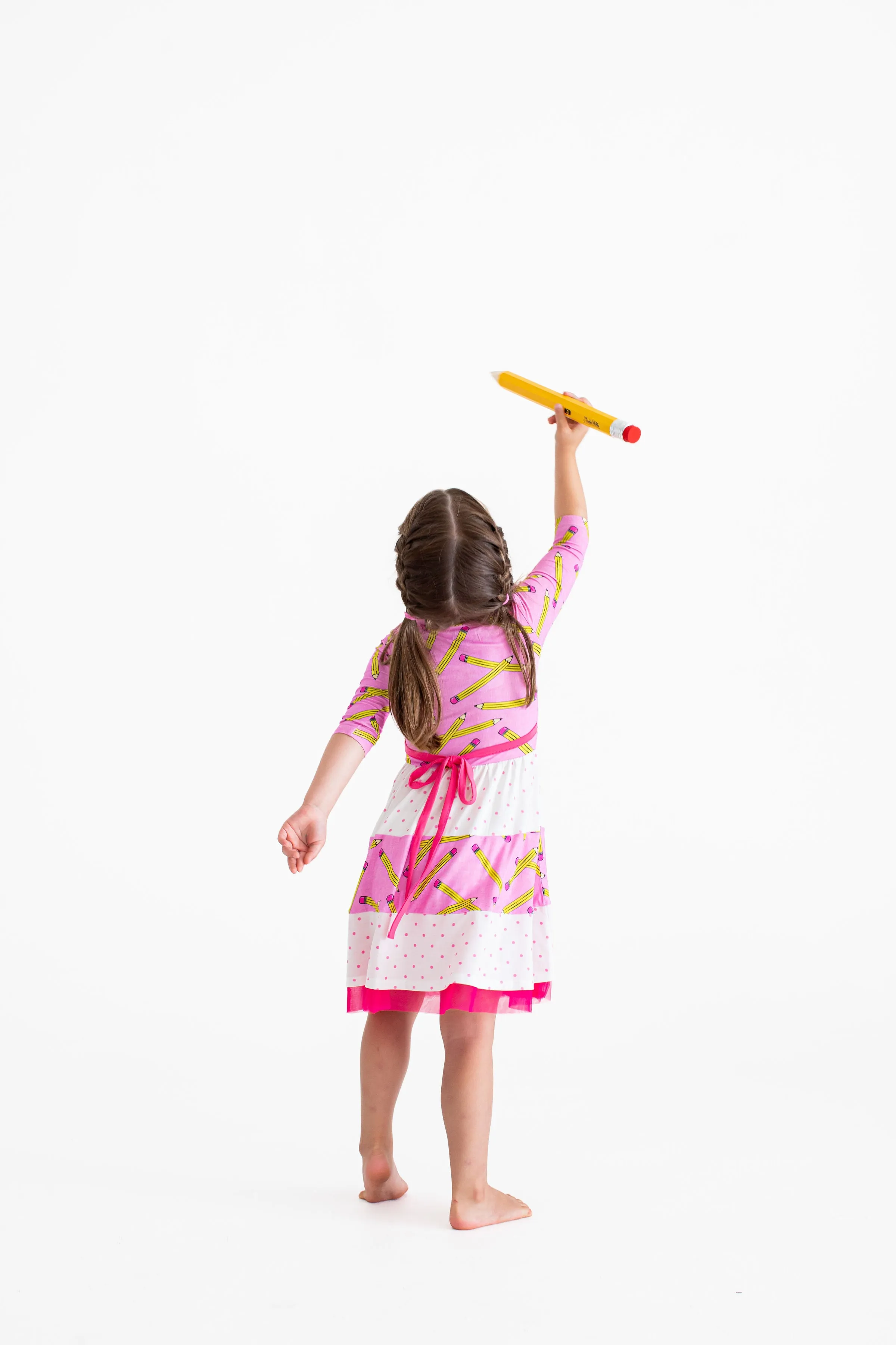 Birdie Bean Grace/Marie Pink Pencils Back to School Girls Birdie Dress