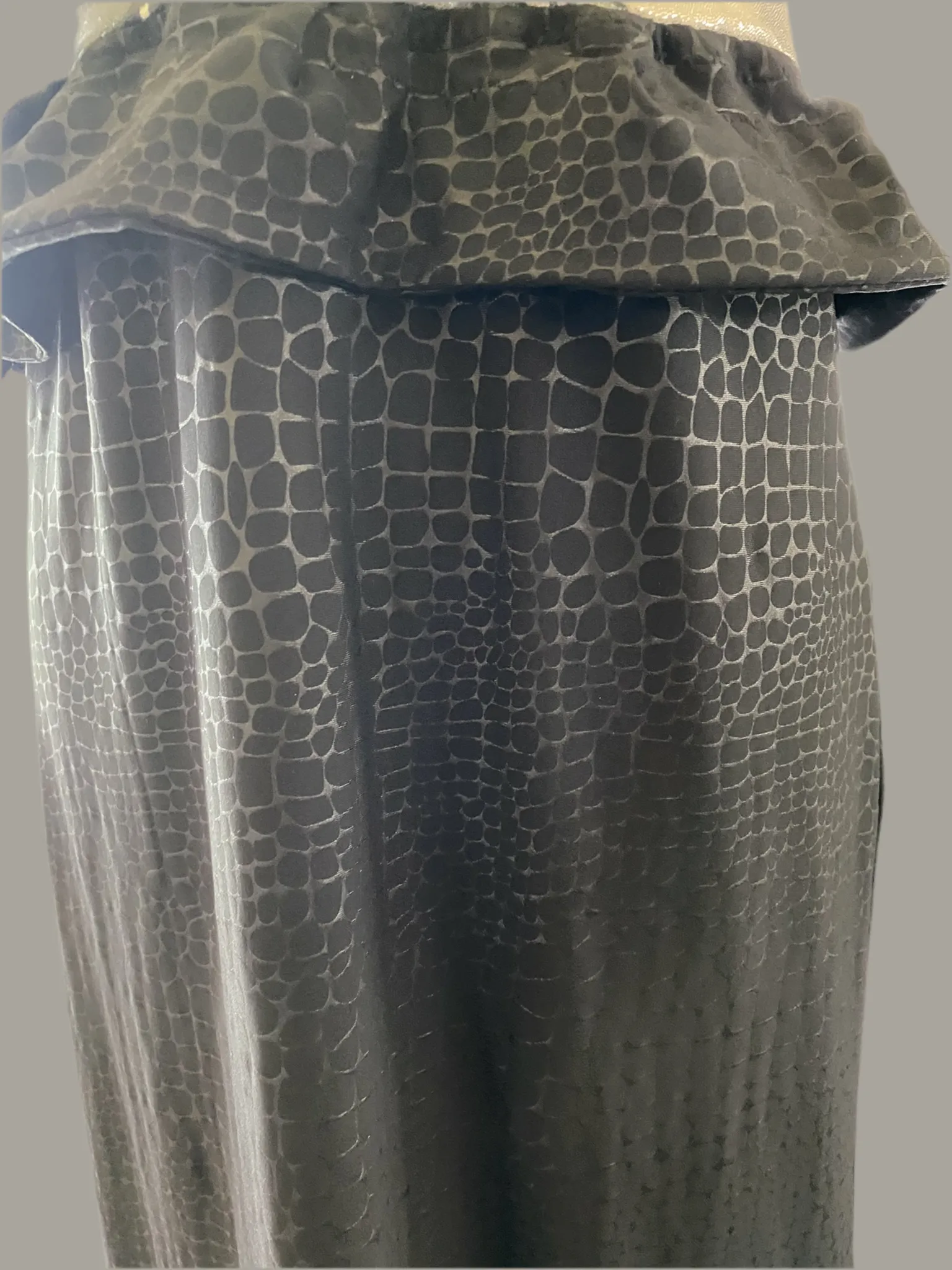 Black and White Rose Foil Sleeveless Empire Waist Dress