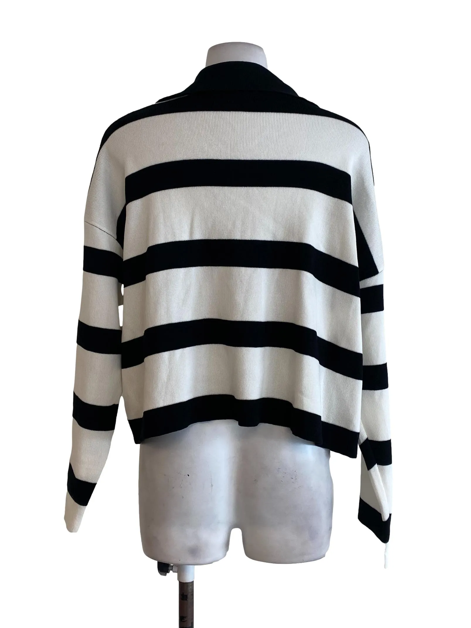 Black Half Pleated Collared Dress