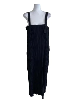 Black Pleated Apron Dress