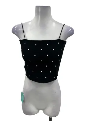 Black Polka Dot Cami Top