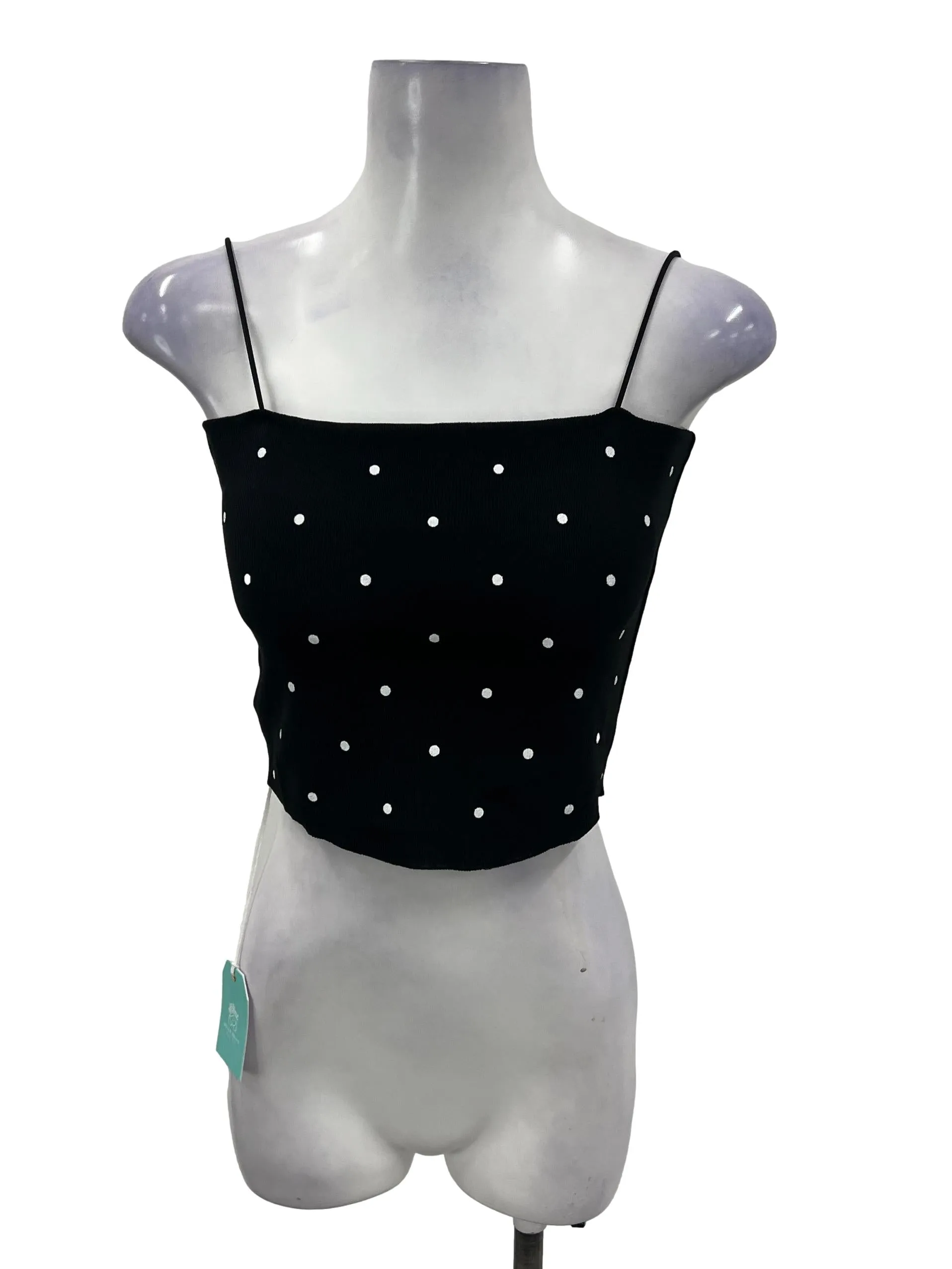 Black Polka Dot Cami Top