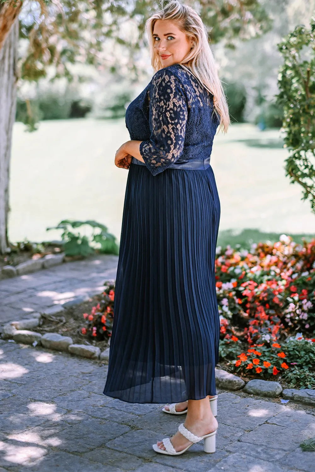 Blue Lace Maxi dress