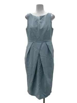 Blue Pleated Pencil Dress LB