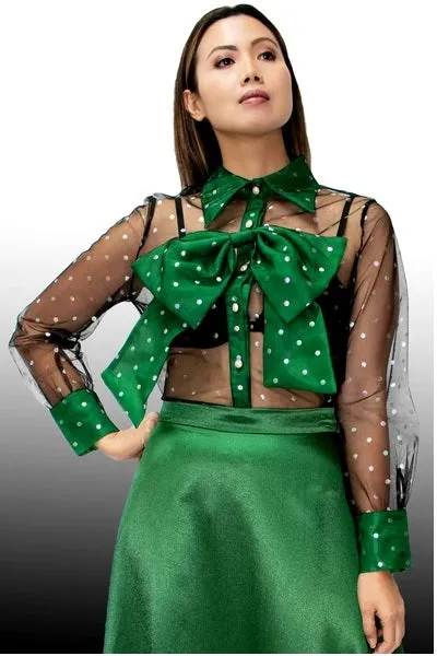 Bow Polka Dot Top