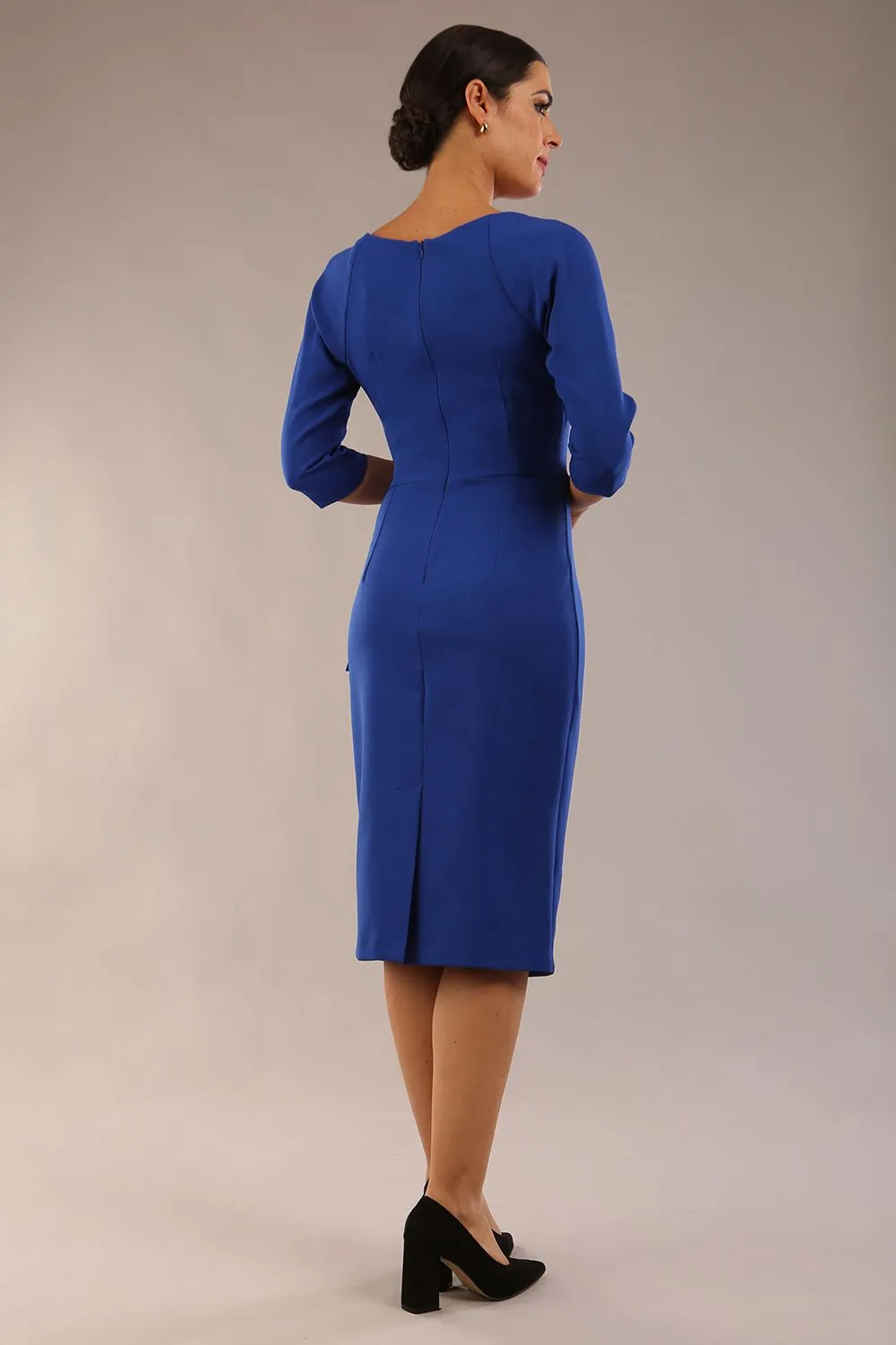Bronwen 3/4 sleeved Tie Pencil Dress
