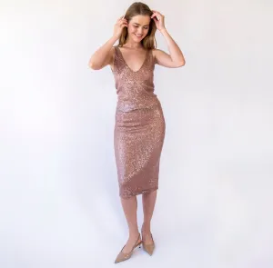 Bronze Sequins Skirt & Top  #1439