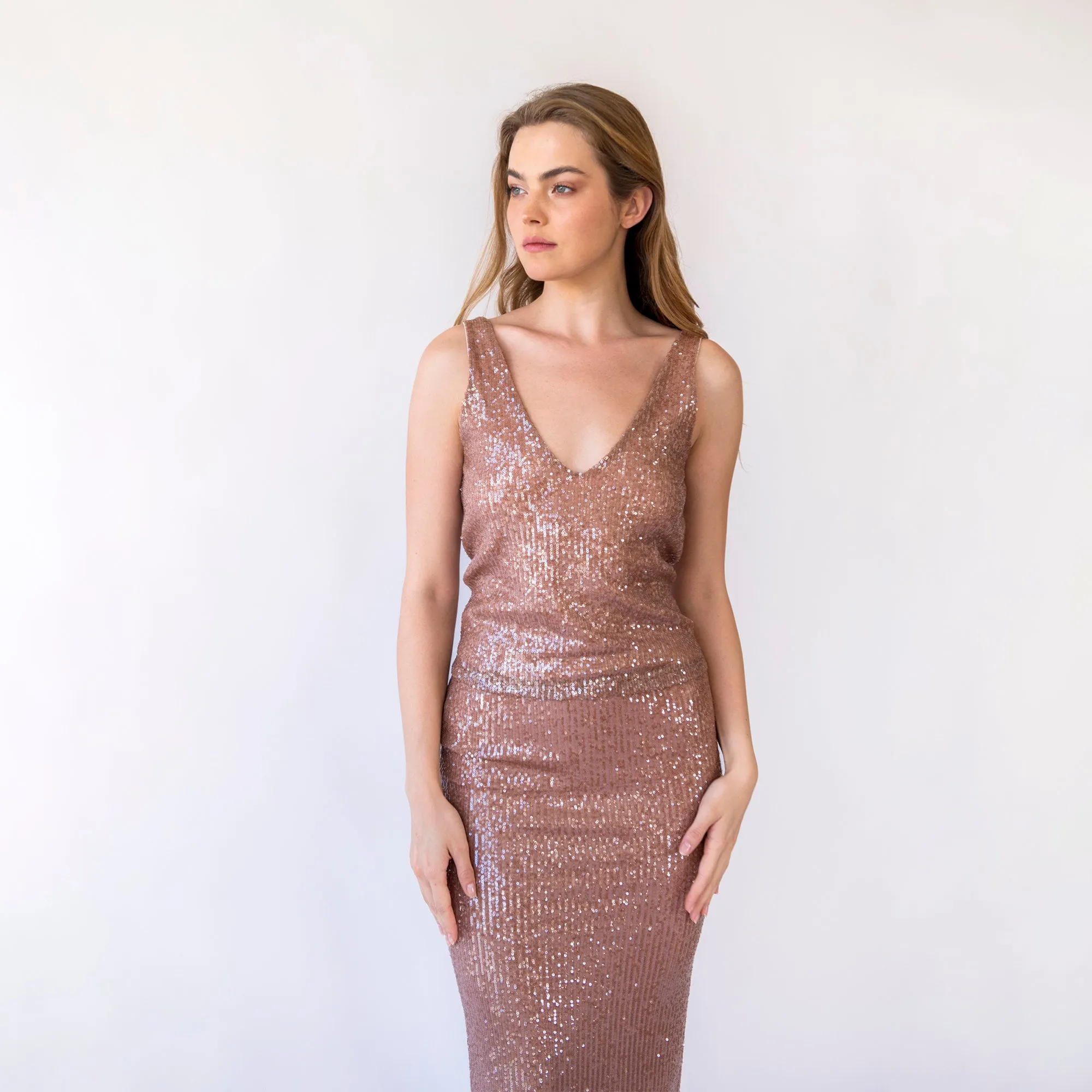 Bronze Sequins Skirt & Top  #1439