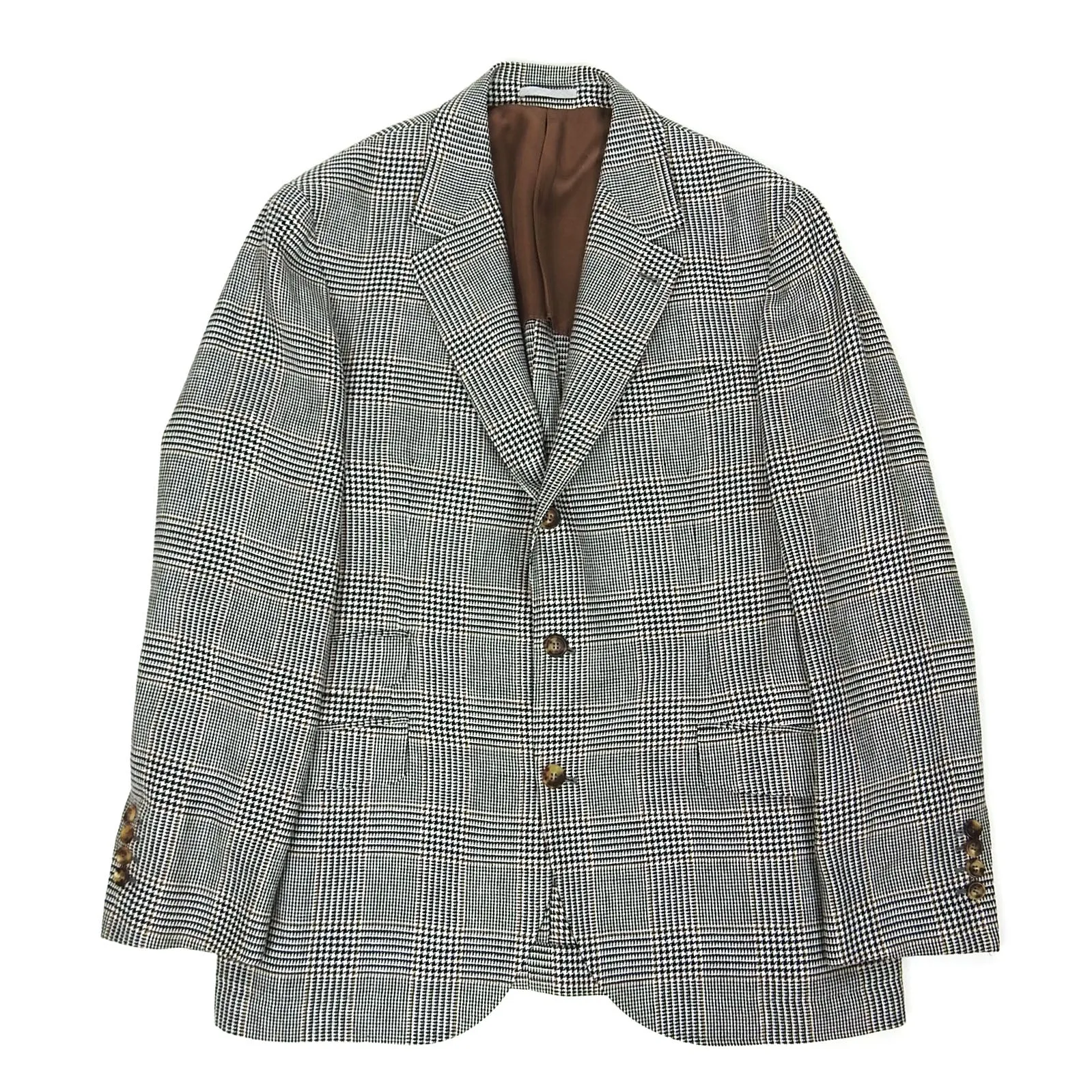 Brunello Cucinelli 2 Piece Houndstooth Suit Size 54