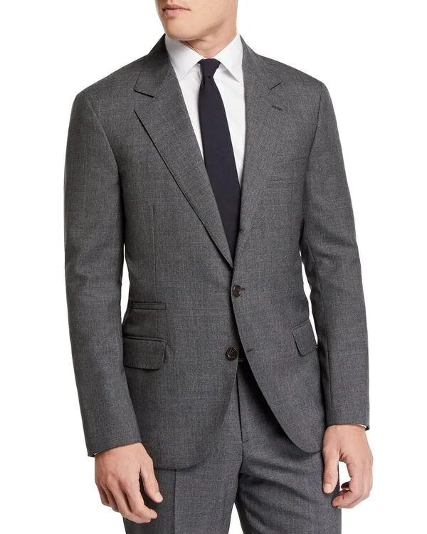 BRUNELLO CUCINELLI - *CLOSET STAPLE* Gray 2/3 Roll Lapel Semi-Lined Suit - 44R 35W