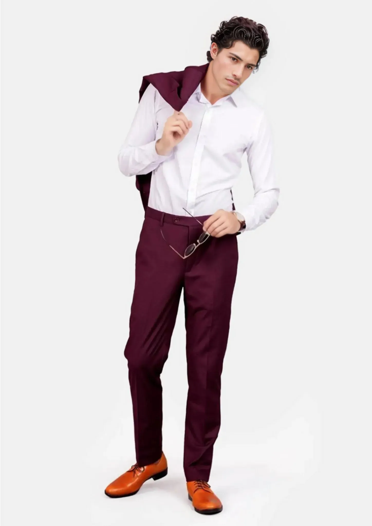 Bryant Mulberry Twill Suit