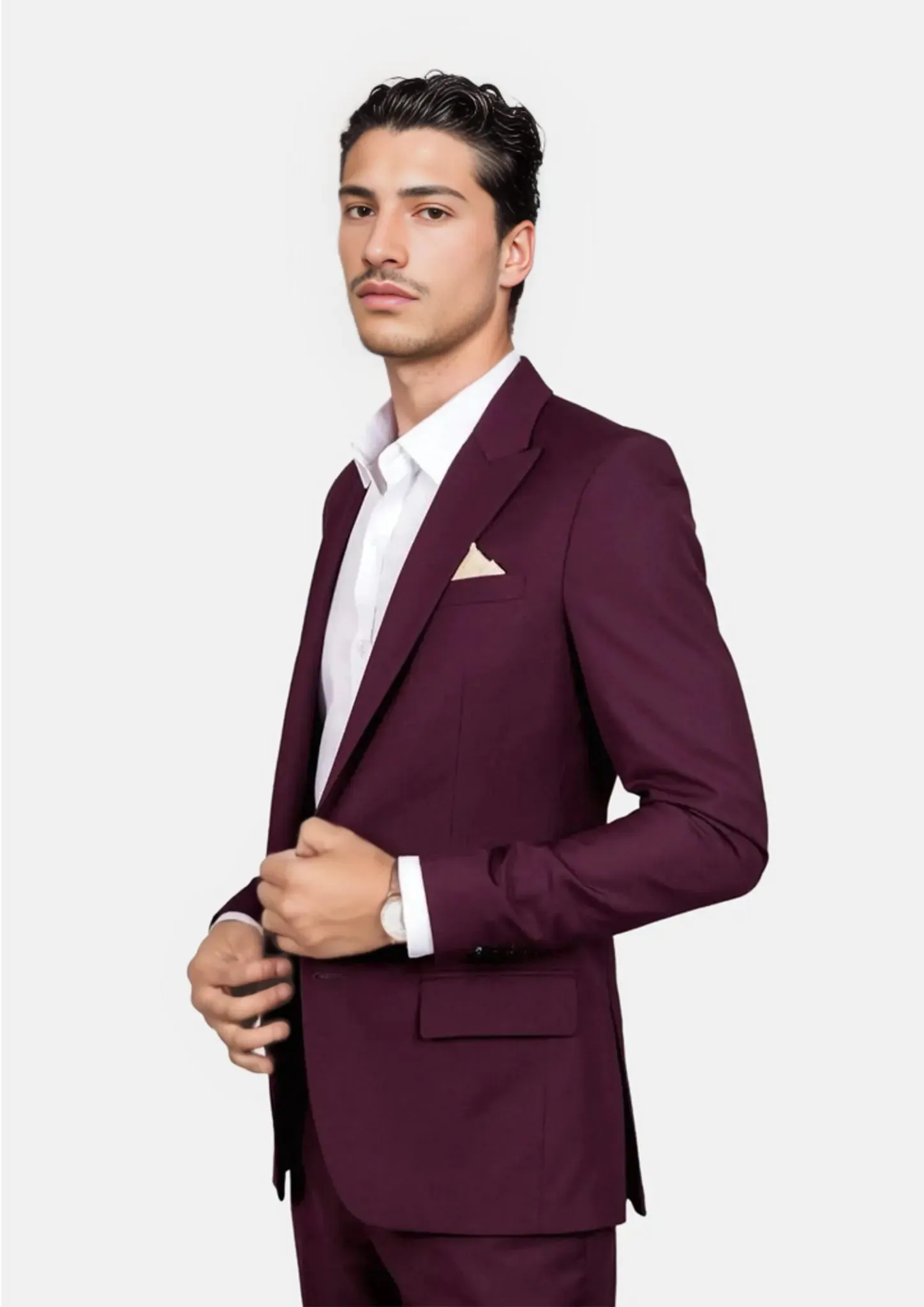 Bryant Mulberry Twill Suit