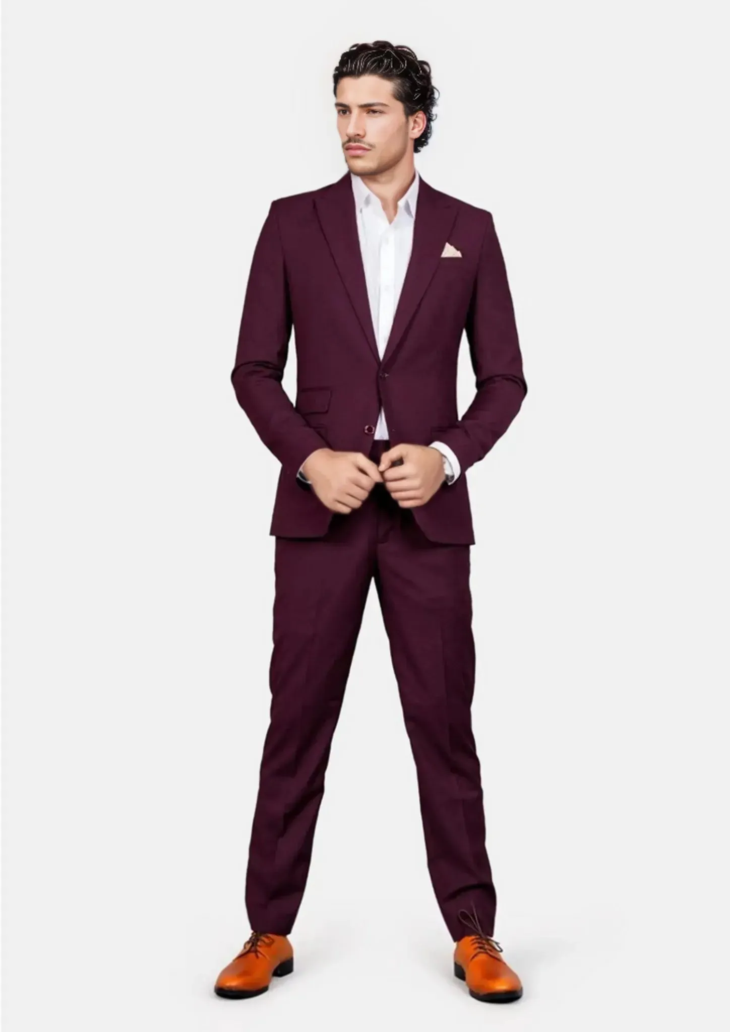 Bryant Mulberry Twill Suit