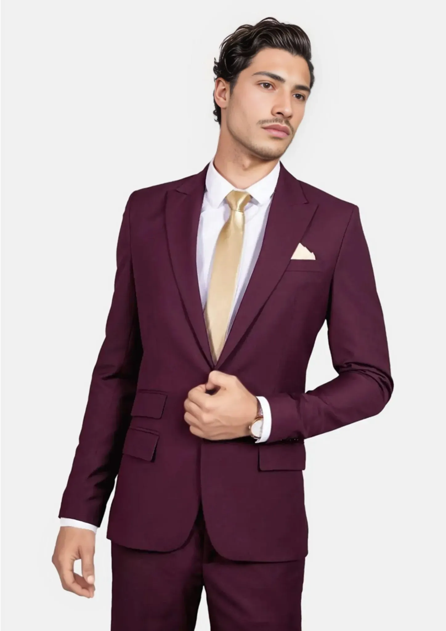 Bryant Mulberry Twill Suit