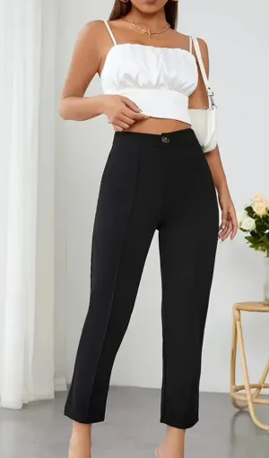 Brynlee Black Cropped Pants